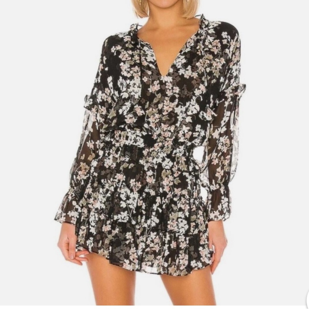 Misa La Lolita black floral dress